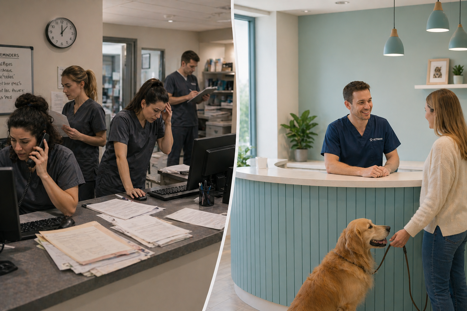 Vet reception team